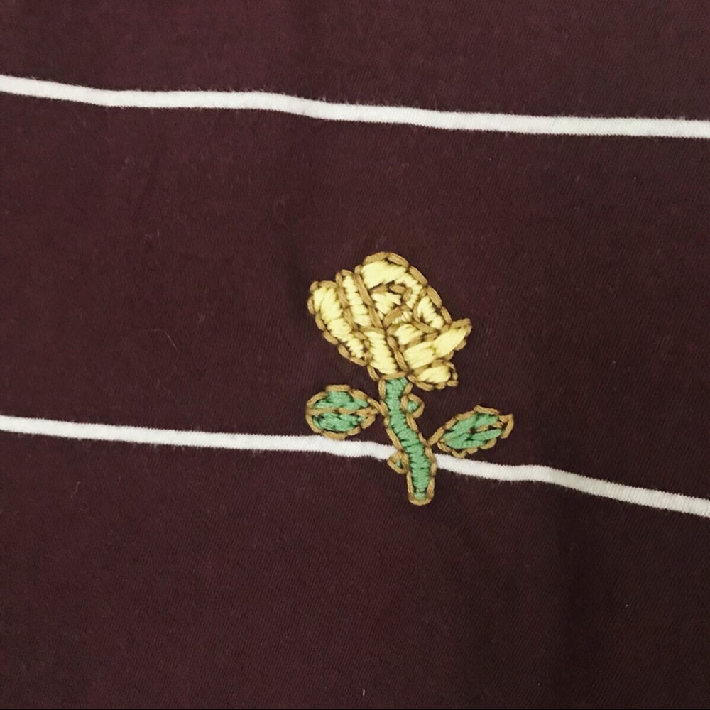 Embroidered Cropped Tee - Picture 2 of 2